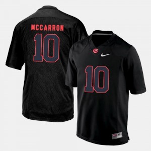 Alabama Crimson Tide A.J. McCarron Jersey College Football Mens #10 Black