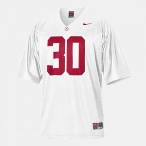 Alabama Crimson Tide Dont'a Hightower Jersey Youth(Kids) White College Football #30