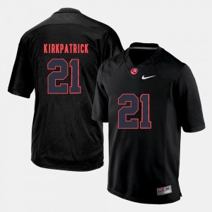 Alabama Crimson Tide Dre Kirkpatrick Jersey #21 Silhouette College Mens Black