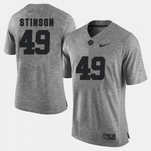 Alabama Crimson Tide Ed Stinson Jersey #49 Gray Gridiron Limited Gridiron Gray Limited For Men's