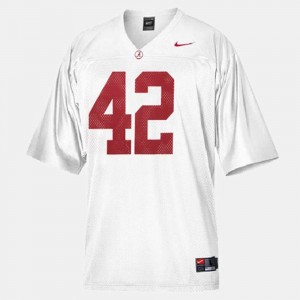 Alabama Crimson Tide Eddie Lacy Jersey White For Men College Football #42