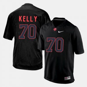 Alabama Crimson Tide Ryan Kelly Jersey Silhouette College #70 Men Black