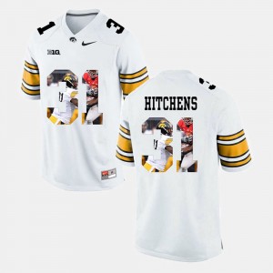 Iowa Hawkeyes Anthony Hitchens Jersey #31 Pictorial Fashion For Men White