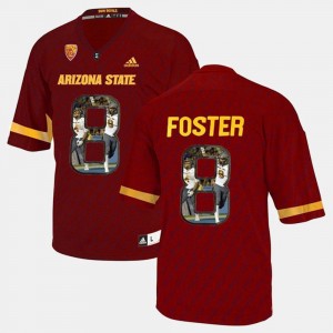 Arizona State Sun Devils D.J. Foster Jersey Player Pictorial For Men Red #8