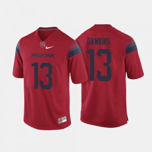 Arizona Wildcats Brandon Dawkins Jersey Red College Football #13 For Men
