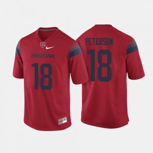 Arizona Wildcats Cedric Peterson Jersey Red For Men's College Football #18