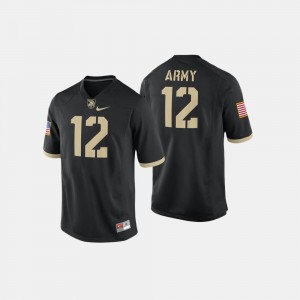 Army Black Knights Jersey For Men #12 Black College Football