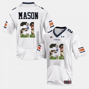 Auburn Tigers Tre Mason Jersey White For Men Player Pictorial #21