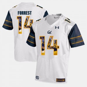 California Golden Bears Chase Forrest Jersey #14 Men White Player Pictorial