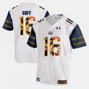 California Golden Bears Jared Goff Jersey White Player Pictorial For Men #16