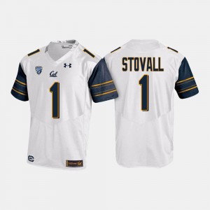 California Golden Bears Melquise Stovall Jersey #1 White College Football Men's