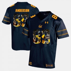 California Golden Bears Stephen Anderson Jersey Player Pictorial For Men #89 Navy Blue