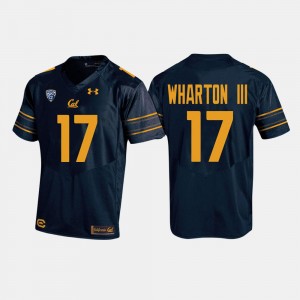 California Golden Bears Vic Wharton III Jersey #17 College Football For Men Navy