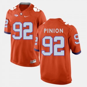 Clemson Tigers Bradley Pinion Jersey #92 Orange College Football Men