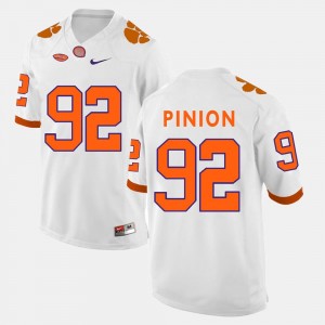 Clemson Tigers Bradley Pinion Jersey White College Football #92 For Men