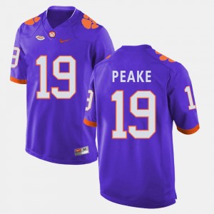 Clemson Tigers Charone Peake Jersey #19 Men Purple College Football