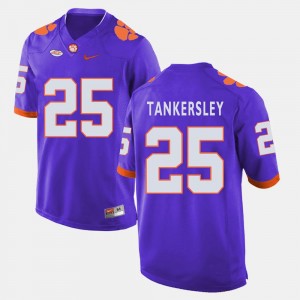 Clemson Tigers Cordrea Tankersley Jersey #25 Purple Men's College Football