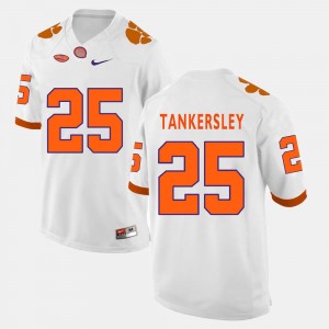 Clemson Tigers Cordrea Tankersley Jersey #25 White College Football Men's