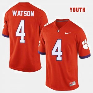 Clemson Tigers Deshaun Watson Jersey Youth #4 College Football Orange