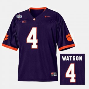 Clemson Tigers Deshaun Watson Jersey Purple #4 College Football Men's
