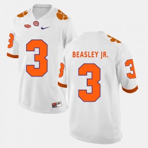 Clemson Tigers Vic Beasley Jr. Jersey #3 Mens White College Football