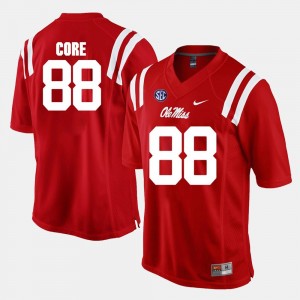 Ole Miss Rebels Cody Core Jersey #88 Mens Red Alumni Football Game