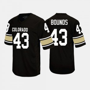 Colorado Buffaloes Chris Bounds Jersey #43 College Football Black Mens