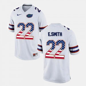 Florida Gators Emmitt Smith Jersey White US Flag Fashion For Men's #22