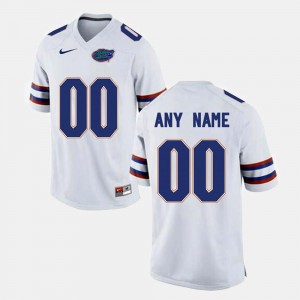 Florida Gators Custom Jersey Men's White #00 College Limited Football