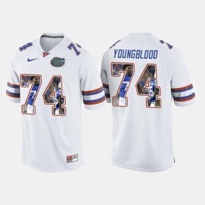 Florida Gators Jack Youngblood Jersey White College Football #74 For Men's
