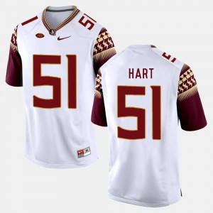 Florida State Seminoles Bobby Hart Jersey #51 White College Football For Men's
