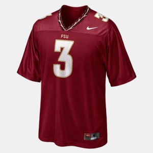 Florida State Seminoles E.J. Manuel Jersey College Football #3 For Men Red