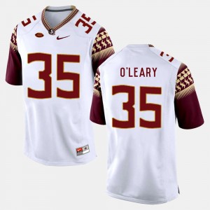 Florida State Seminoles Nick O'Leary Jersey Mens White College Football #35