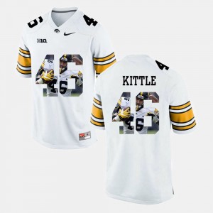 Iowa Hawkeyes George Kittle Jersey #46 Pictorial Fashion White For Men