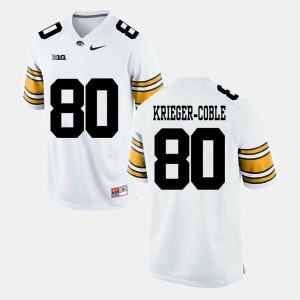 Iowa Hawkeyes Henry Krieger-Coble Jersey White For Men Alumni Football Game #80