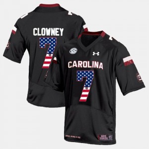 South Carolina Gamecocks Jadeveon Clowney Jersey Mens US Flag Fashion Black #7