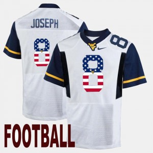 West Virginia Mountaineers Karl Joseph Jersey #8 US Flag Fashion For Men White