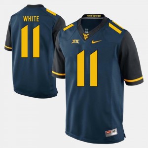 West Virginia Mountaineers Kevin White Jersey Mens Blue #11 Alumni Football Game