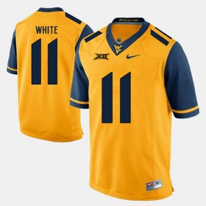 West Virginia Mountaineers Kevin White Jersey Mens #11 Gold Alumni Football Game