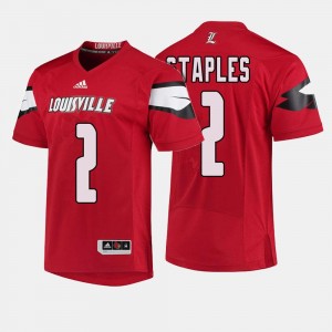 Louisville Cardinals Jamari Staples Jersey Red Mens College Football #2