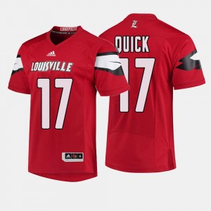 Louisville Cardinals James Quick Jersey College Football Men's Red #17