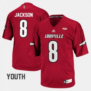 Louisville Cardinals Lamar Jackson Jersey Red College Football #8 Youth