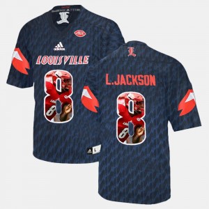 Louisville Cardinals Lamar Johnson Jersey #8 Black Player Pictorial Men's