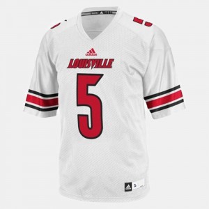 Louisville Cardinals Teddy Bridgewater Jersey College Football #5 White For Men's