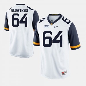 West Virginia Mountaineers Mark Glowinski Jersey For Men Alumni Football Game White #64