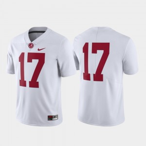 Alabama Crimson Tide Jersey White Men #17 College Football Limited