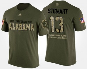 Alabama Crimson Tide ArDarius Stewart T-Shirt For Men's Short Sleeve With Message Camo #13 Military
