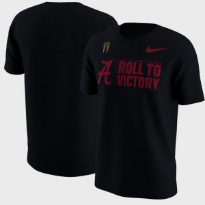 Alabama Crimson Tide T-Shirt Black Men College Football Playoff 2017 National Champions Celebration Slogan Bowl Game