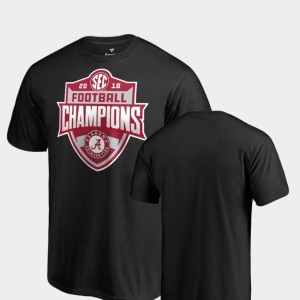 Alabama Crimson Tide T-Shirt 2018 SEC Football Champions For Men's Black Big & Tall