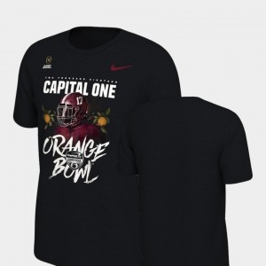 Alabama Crimson Tide T-Shirt Black Men's Illustration College Football Playoff 2018 Orange Bowl Bound